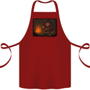 Bigfoot Camping and Cooking Marshmallows Cotton Apron 100% Organic Maroon