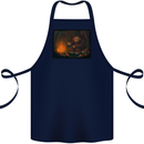 Bigfoot Camping and Cooking Marshmallows Cotton Apron 100% Organic Navy Blue