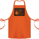 Bigfoot Camping and Cooking Marshmallows Cotton Apron 100% Organic Orange