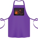 Bigfoot Camping and Cooking Marshmallows Cotton Apron 100% Organic Purple