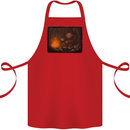 Bigfoot Camping and Cooking Marshmallows Cotton Apron 100% Organic Red