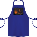 Bigfoot Camping and Cooking Marshmallows Cotton Apron 100% Organic Royal Blue