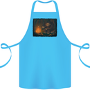 Bigfoot Camping and Cooking Marshmallows Cotton Apron 100% Organic Turquoise