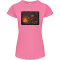 Bigfoot Camping and Cooking Marshmallows Womens Petite Cut T-Shirt Azalea
