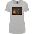 Bigfoot Camping and Cooking Marshmallows Womens Wider Cut T-Shirt Sports Grey