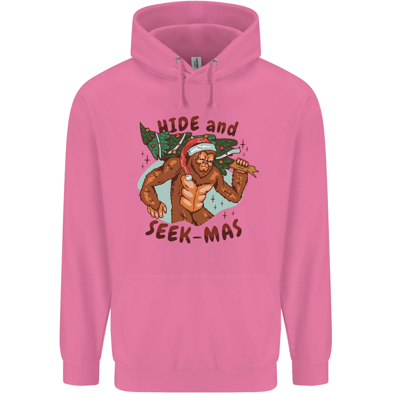 Bigfoot Hide and Seekmas Funny Christmas Childrens Kids Hoodie Azalea