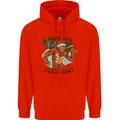 Bigfoot Hide and Seekmas Funny Christmas Childrens Kids Hoodie Bright Red