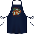Bigfoot Hide and Seekmas Funny Christmas Cotton Apron 100% Organic Navy Blue
