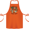 Bigfoot Hide and Seekmas Funny Christmas Cotton Apron 100% Organic Orange