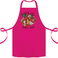 Bigfoot Hide and Seekmas Funny Christmas Cotton Apron 100% Organic Pink