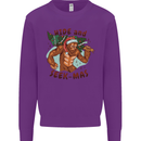 Bigfoot Hide and Seekmas Funny Christmas Kids Sweatshirt Jumper Purple