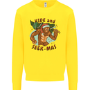 Bigfoot Hide and Seekmas Funny Christmas Kids Sweatshirt Jumper Yellow