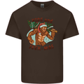 Bigfoot Hide and Seekmas Funny Christmas Kids T-Shirt Childrens Chocolate