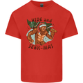 Bigfoot Hide and Seekmas Funny Christmas Kids T-Shirt Childrens Red