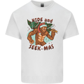 Bigfoot Hide and Seekmas Funny Christmas Kids T-Shirt Childrens White