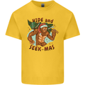 Bigfoot Hide and Seekmas Funny Christmas Kids T-Shirt Childrens Yellow