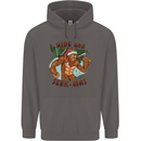 Bigfoot Hide and Seekmas Funny Christmas Mens 80% Cotton Hoodie Charcoal