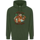 Bigfoot Hide and Seekmas Funny Christmas Mens 80% Cotton Hoodie Forest Green