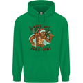 Bigfoot Hide and Seekmas Funny Christmas Mens 80% Cotton Hoodie Irish Green