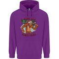 Bigfoot Hide and Seekmas Funny Christmas Mens 80% Cotton Hoodie Purple