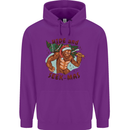 Bigfoot Hide and Seekmas Funny Christmas Mens 80% Cotton Hoodie Purple