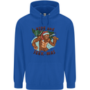 Bigfoot Hide and Seekmas Funny Christmas Mens 80% Cotton Hoodie Royal Blue