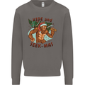 Bigfoot Hide and Seekmas Funny Christmas Mens Sweatshirt Jumper Charcoal