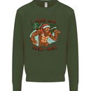 Bigfoot Hide and Seekmas Funny Christmas Mens Sweatshirt Jumper Forest Green