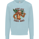 Bigfoot Hide and Seekmas Funny Christmas Mens Sweatshirt Jumper Light Blue