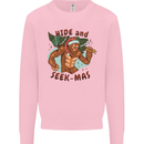 Bigfoot Hide and Seekmas Funny Christmas Mens Sweatshirt Jumper Light Pink