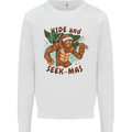 Bigfoot Hide and Seekmas Funny Christmas Mens Sweatshirt Jumper White