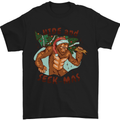Bigfoot Hide and Seekmas Funny Christmas Mens T-Shirt Cotton Gildan Black