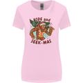Bigfoot Hide and Seekmas Funny Christmas Womens Wider Cut T-Shirt Light Pink