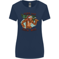 Bigfoot Hide and Seekmas Funny Christmas Womens Wider Cut T-Shirt Navy Blue