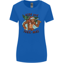 Bigfoot Hide and Seekmas Funny Christmas Womens Wider Cut T-Shirt Royal Blue