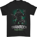 Bigfoot Shamrock n Roll Funny St Patricks Day Mens T-Shirt 100% Cotton Black