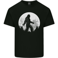 Bigfoot With a Moon Background Mens Cotton T-Shirt Tee Top Black