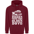 Bigger Toys Older Boys 4X4 Off Roading Mens 80% Cotton Hoodie Maroon