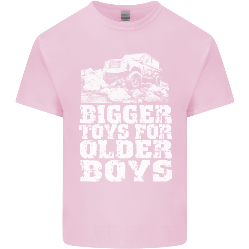 Bigger Toys Older Boys 4X4 Off Roading Mens Cotton T-Shirt Tee Top Light Pink