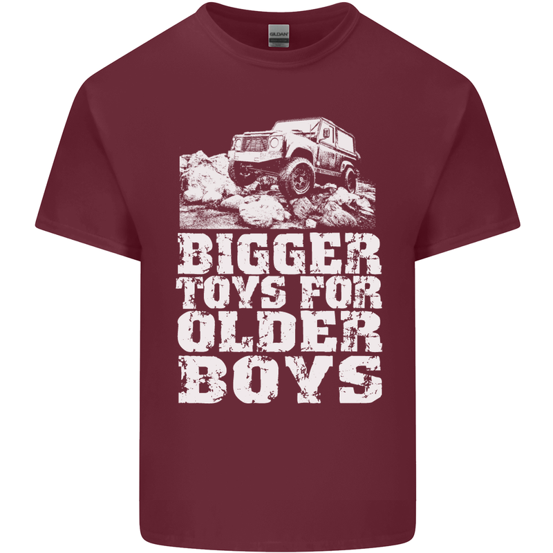 Bigger Toys Older Boys 4X4 Off Roading Mens Cotton T-Shirt Tee Top Maroon