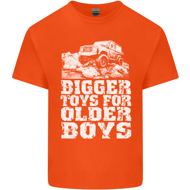 Bigger Toys Older Boys 4X4 Off Roading Mens Cotton T-Shirt Tee Top Orange