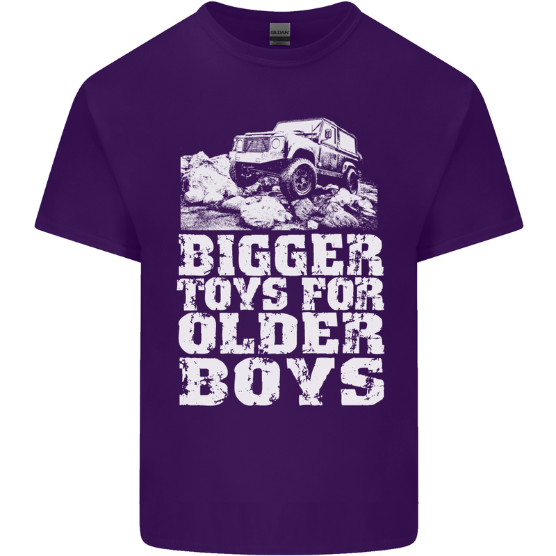 Bigger Toys Older Boys 4X4 Off Roading Mens Cotton T-Shirt Tee Top Purple