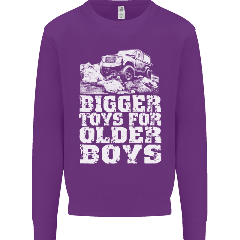 Bigger Toys Older Boys 4X4 Off Roading Mens Sweatshirt Jumper Purple