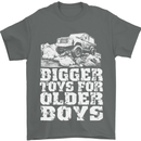 Bigger Toys Older Boys 4X4 Off Roading Mens T-Shirt Cotton Gildan Charcoal