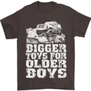Bigger Toys Older Boys 4X4 Off Roading Mens T-Shirt Cotton Gildan Dark Chocolate