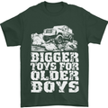 Bigger Toys Older Boys 4X4 Off Roading Mens T-Shirt Cotton Gildan Forest Green