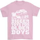 Bigger Toys Older Boys 4X4 Off Roading Mens T-Shirt Cotton Gildan Light Pink