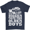 Bigger Toys Older Boys 4X4 Off Roading Mens T-Shirt Cotton Gildan Navy Blue
