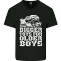 Bigger Toys Older Boys 4X4 Off Roading Mens V-Neck Cotton T-Shirt Black