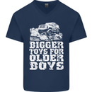 Bigger Toys Older Boys 4X4 Off Roading Mens V-Neck Cotton T-Shirt Navy Blue